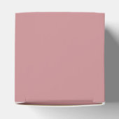 Moderne Minimalistische Mongram Dusty Rose Wedding Geschenkschachtel (Oben)