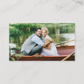 Moderne Minimalistische Mongram-Foto-Hochzeitsregi Begleitkarte (Rückseite)