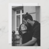 moderne, minimalistische monochrome Händchen Hochz Save The Date (Rückseite)