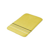 Moderne Minimalistische monochrome Linien gelb Badematte (Schrägansicht)