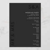 Moderne Minimalistische Monogram Black and White W Programm (Rückseite)