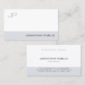 Moderne Minimalistische Monogram Elegandesign Tren Visitenkarte (Vorne/Hinten)