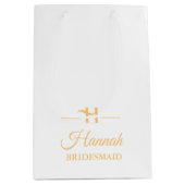 Moderne Minimalistische Monogram Hochzeitshilfe Mittlere Geschenktüte