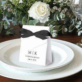 Moderne Minimalistische Monogram-Hochzeitsknabe Geschenkschachtel