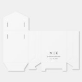 Moderne Minimalistische Monogram-Hochzeitsknabe Geschenkschachtel (Ungefaltet)