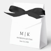 Moderne Minimalistische Monogram-Hochzeitsknabe Geschenkschachtel (Vorderseite)