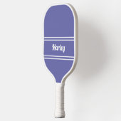 Moderne Minimalistische Monogram Name Periwinkle S Pickleball Schläger (Links)