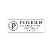 Moderne Minimalistische Monogram-Rücksendeadresse Permastempel (Design)