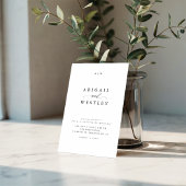 Moderne Minimalistische Monogram Script-Elegante H Einladung