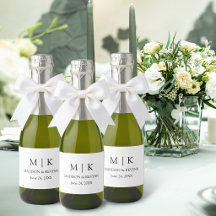 Moderne Minimalistische Monogram Wedding Mini