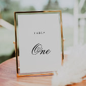Moderne Minimalistische Monogram Wedding Tischnumm Einladung