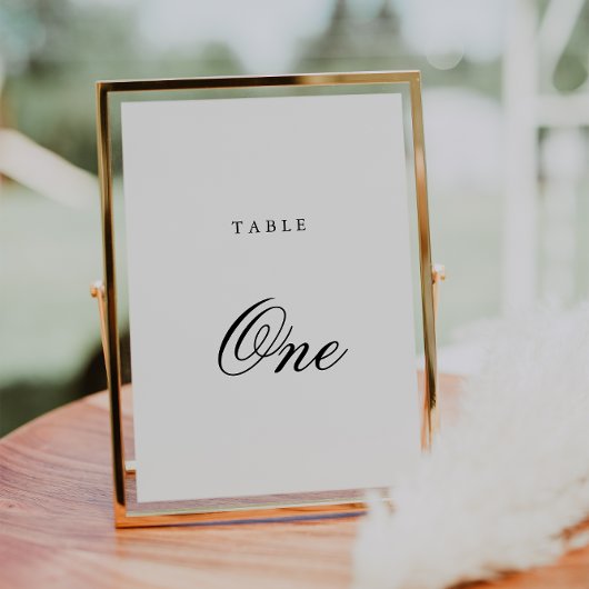 Moderne Minimalistische Monogram Wedding Tischnumm Einladung