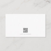 Moderne Minimalistische Monogram Wedding Website Begleitkarte (Rückseite)