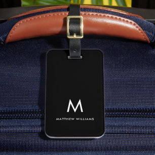 Moderne minimalistische Monogramm-Anpassung Gepäckanhänger