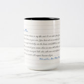 Moderne Minimalistische Monogramm-benutzerdefinier Zweifarbige Tasse (Mittel)
