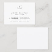 Moderne minimalistische Monogramm-Berufliche Vorla Visitenkarte (Vorne/Hinten)