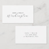 Moderne Minimalistische Monogramm-Calling Card Visitenkarte (Vorne/Hinten)