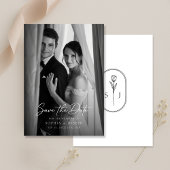 Moderne minimalistische Monogramm elegante Hochzei Save The Date