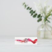 Moderne Minimalistische Monogramm-Farbpinsel Mini Visitenkarte (Stehend Vorderseite)