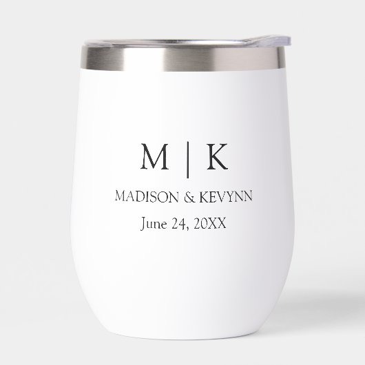 Moderne Minimalistische Monogramm-Hochzeit (Links)