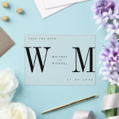 Moderne Minimalistische Monogramm-Hochzeit Acryleinladungen (In Situ (Hochzeit))