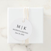 Moderne Minimalistische Monogramm-Hochzeit Geschenkanhänger (Beispiel)