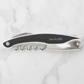 Moderne Minimalistische Monogramm-Hochzeit Kellnermesser (Rückseite)