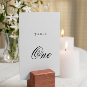 Moderne Minimalistische Monogramm-Hochzeit Tischnummer