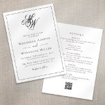 Moderne Minimalistische Monogramm in einer Hochzei Einladung<br><div class="desc">Sie können weitere Informationen über Ihre Hochzeit auf der Rückseite der Einladung,  und es gibt einen QR-Code,  um Gäste zu Ihrer Hochzeitswebsite zu UAWG.</div>