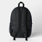 Moderne Minimalistische Monogramm-Initial, Geburts Bedruckter Rucksack (Rückseite)