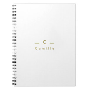 Moderne minimalistische Monogramm-Initiale Notizblock