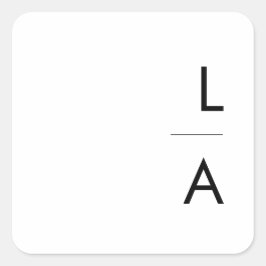 Moderne Minimalistische Monogramm-Umschlag Aufkleb Quadratischer Aufkleber