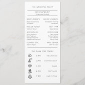 Moderne Minimalistische Monogramm zeitlose Hochzei Programm (Rückseite)