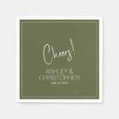 Moderne Minimalistische Mooshochzeit Serviette (Vorderseite)