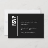 Moderne Minimalistische, muffige Hochzeit RSVP Karte (Vorderseite)