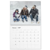 Moderne Minimalistische Multi-Foto-Erinnerungen Kalender (Feb 2027)