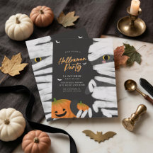 Moderne Minimalistische Mumien-Katz Halloween-Part
