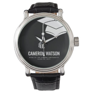 Moderne Minimalistische Mütze und Quaste Abschluss Armbanduhr