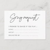 Moderne minimalistische Nachfrage nach Hochzeitson Begleitkarte (Vorderseite)