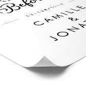 Moderne Minimalistische Nacht vor dem Empfang Poster (Ecke)