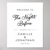 Moderne Minimalistische Nacht vor dem Empfang Poster (Vorne)