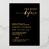Moderne Minimalistische Nacht vor dem Probe Folieneinladung (Vorderseite)