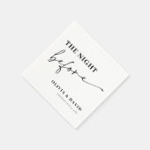 Moderne Minimalistische Nacht vor dem Probe Serviette (Ecke)