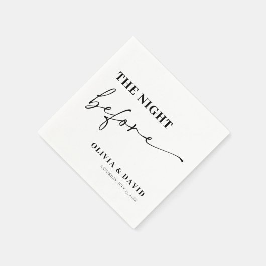 Moderne Minimalistische Nacht vor dem Probe Serviette (Ecke)