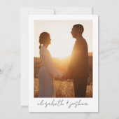 Moderne Minimalistische Namen 7-Foto Grid Wedding Einladung (Rückseite)