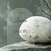 Moderne Minimalistische Namen Kalligraphie Black Acryleinladungen