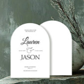 Moderne Minimalistische Namen Kalligraphie Black Einladung