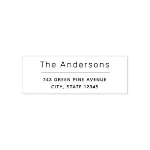 Moderne minimalistische Namens-Rücksende-Adresse-S Permastempel