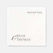 Moderne Minimalistische Napkins für Hochzeitsempfa Serviette (Vorderseite)