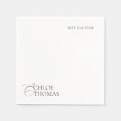 Moderne Minimalistische Napkins für Hochzeitsempfa Serviette (Vorderseite)